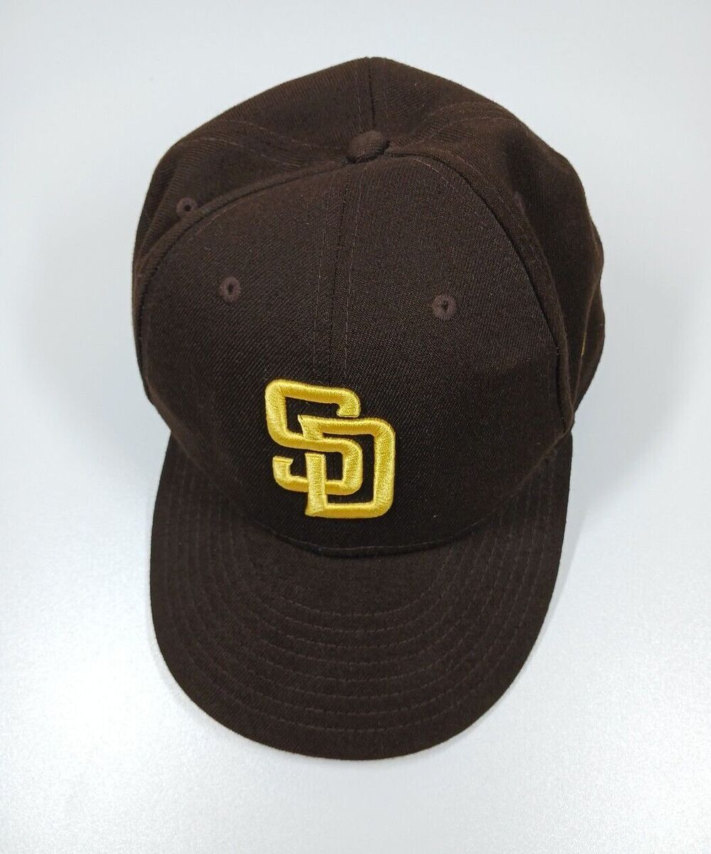 New Era San Diego Padres MLB 59FIFTY Fitted 7 3/4 On-Field Cap Hat GUC